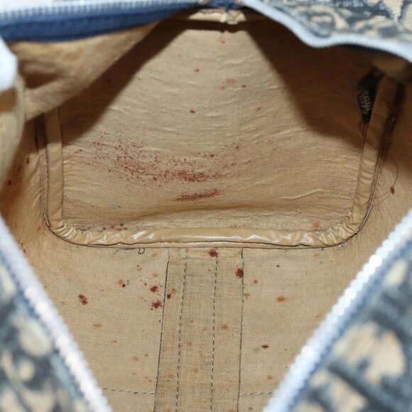 Christian Dior Trotter Canvas Hand Bag Navy Auth BA5304 - Picture 13 of 16